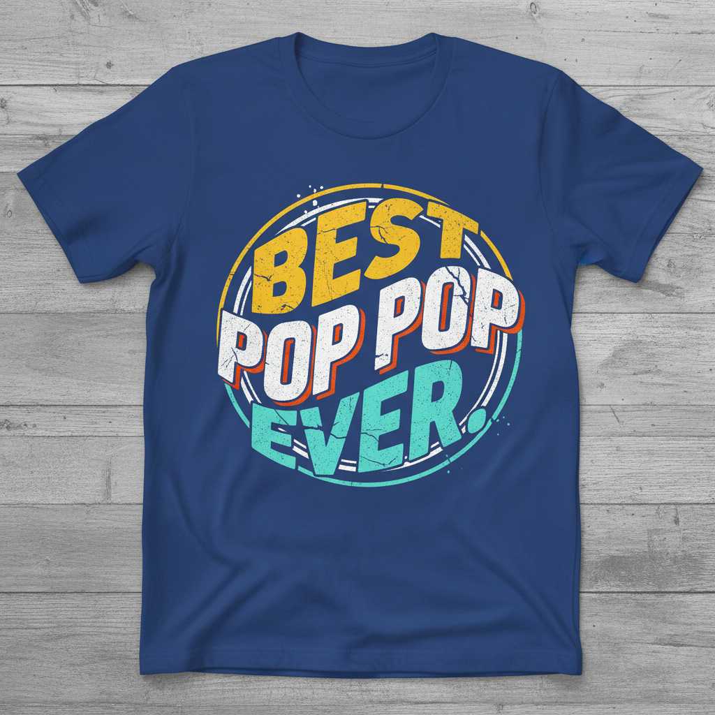 Best Pop Pop Ever T-Shirt Retro Graphic Tee Gift Idea for Grandpa Lovers