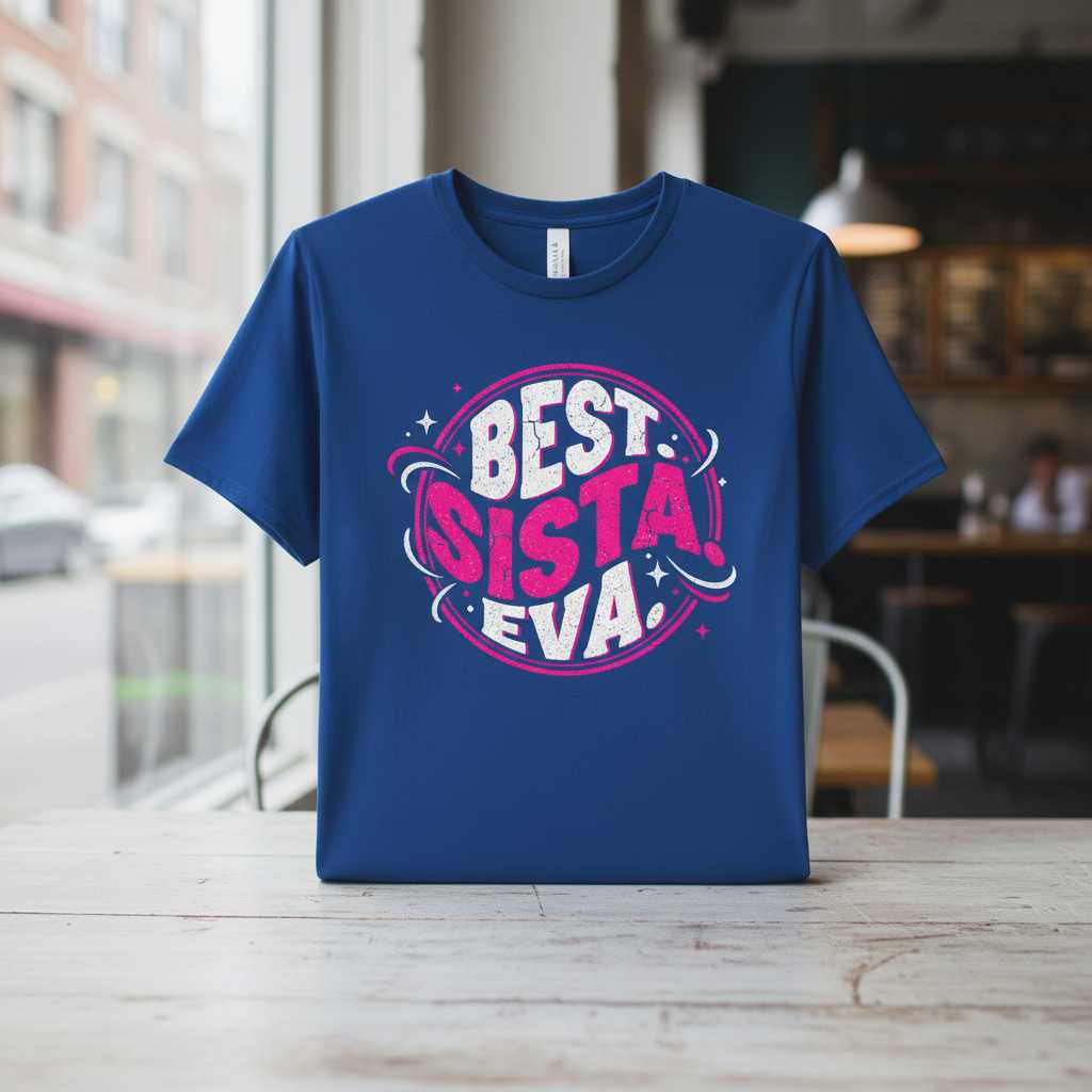 Best Sista Eva Graphic T-Shirt Novelty Tee Gift Idea for Sister Fans