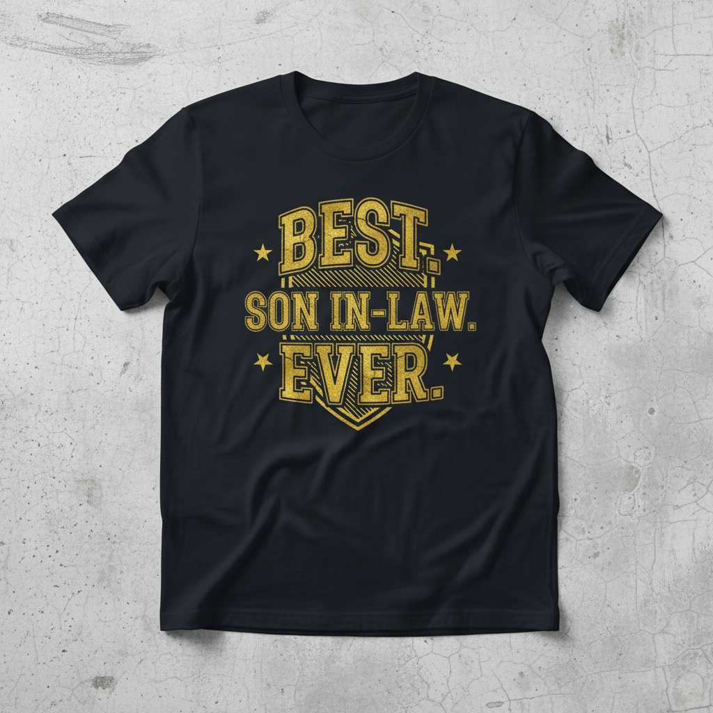 Best Son In-Law Ever Graphic T-Shirt Novelty Tee Gift Idea Clothing