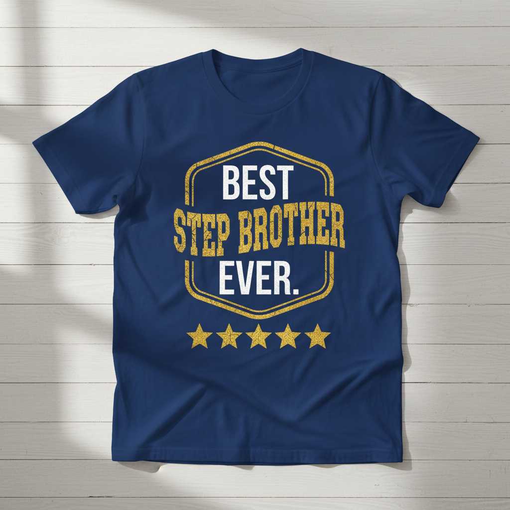 Best Step Brother Ever Distressed Graphic T-Shirt Tee Novelty Gift Clothing