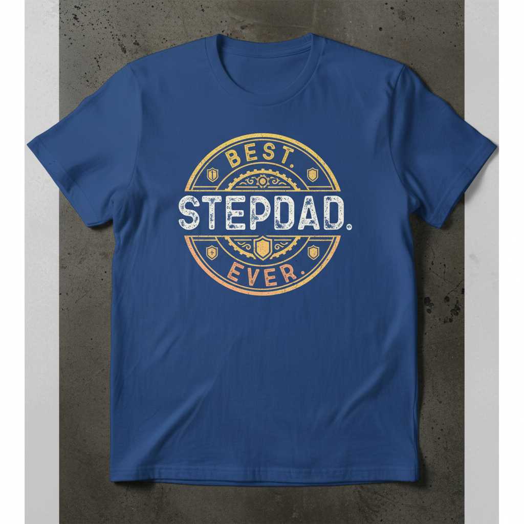 Best Stepdad Ever Vintage Graphic T-Shirt Retro Step Dad Tee Gift Idea Clothing