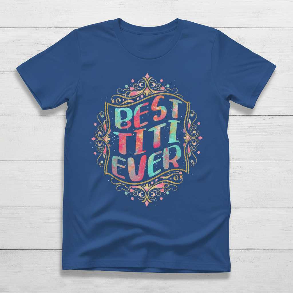 Best Titi Ever Graphic T-Shirt Novelty Tee Gift Idea for Aunt Fans and Lovers