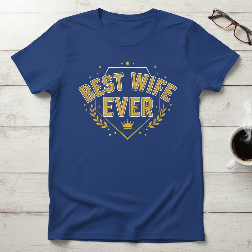 Best Wife Ever Graphic T-Shirt Novelty Tee Gift Idea for Wife Lovers