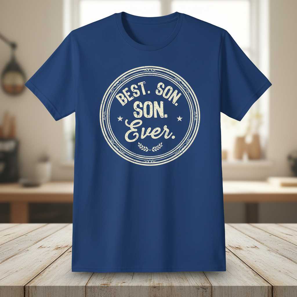 Best. Son. Son. Ever. Graphic T-Shirt Novelty Tee Gift Idea Clothing for Son