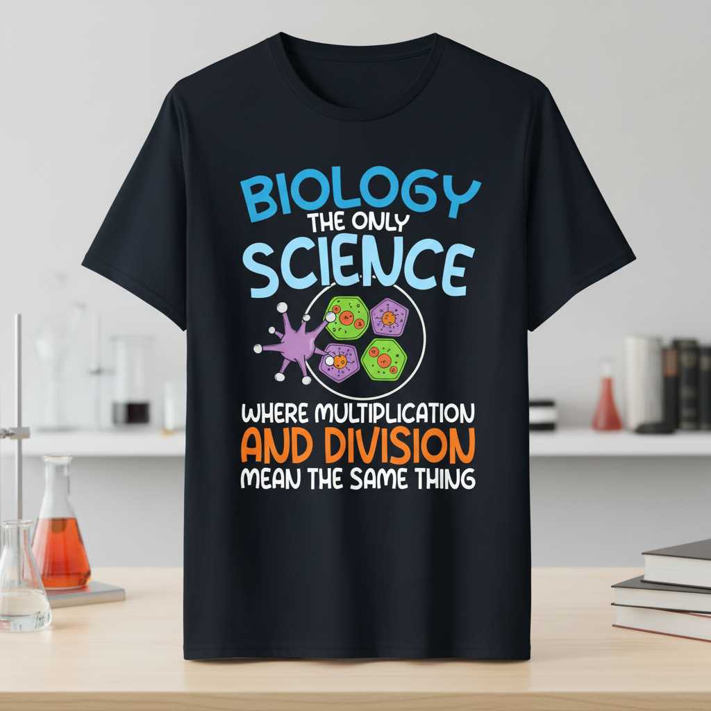 Biology The Only Science Where Multiplication And Division T-Shirt Graphic Tee Gift