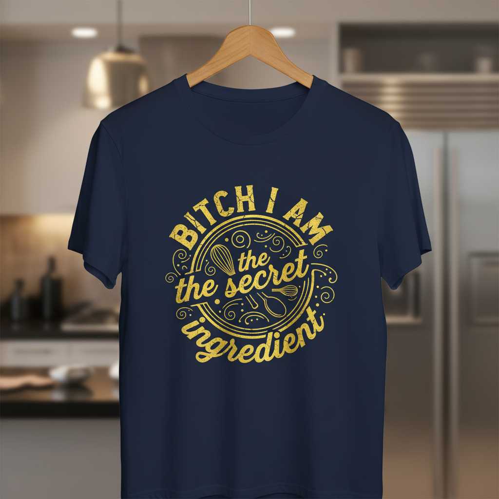 Bitch I Am The Secret Ingredient Graphic T-Shirt Funny Chef Cooking Tee Gift