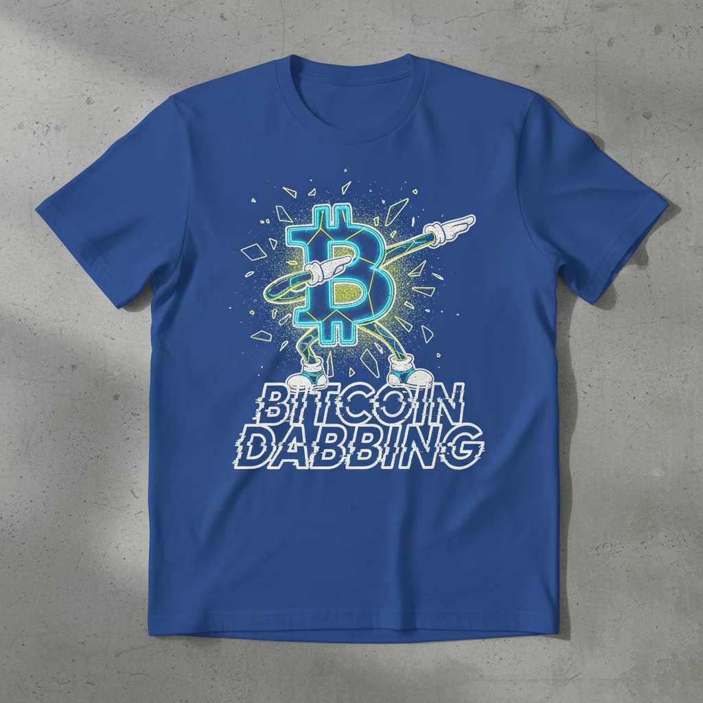 Bitcoin Dabbing Graphic T-Shirt Crypto Enthusiast Novelty Tee Gift Idea