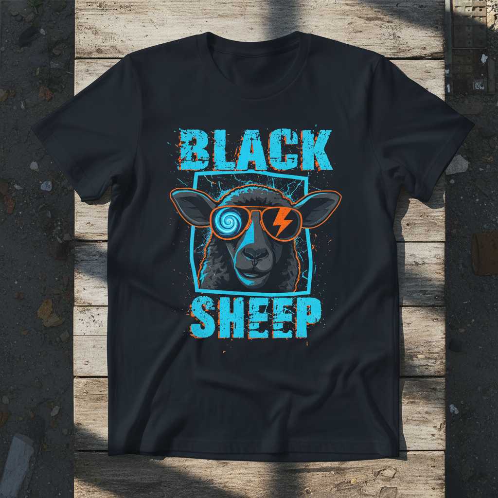 Black Sheep Graphic Tee Unisex T-Shirt Novelty Gift Idea Clothing Merch