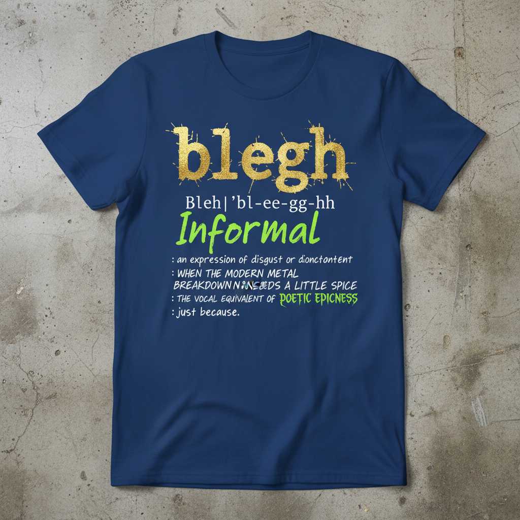 Blegh Definition Metal Breakdown Graphic T-Shirt Novelty Tee for Metal Fans