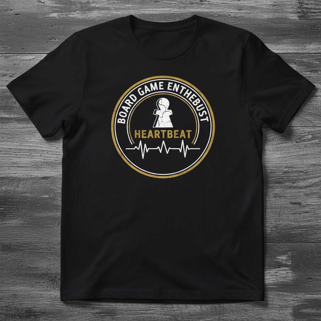 Board Game Enthusiast Heartbeat T-Shirt Retro Graphic Tee Gift for Game Lovers