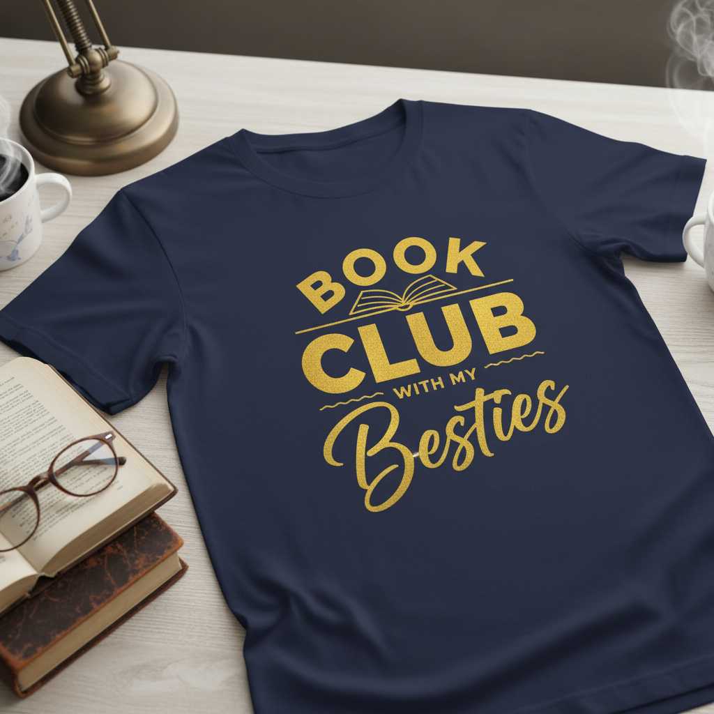 Book Club With My Besties Graphic T-Shirt Tee Novelty Merch Gift for Book Lovers