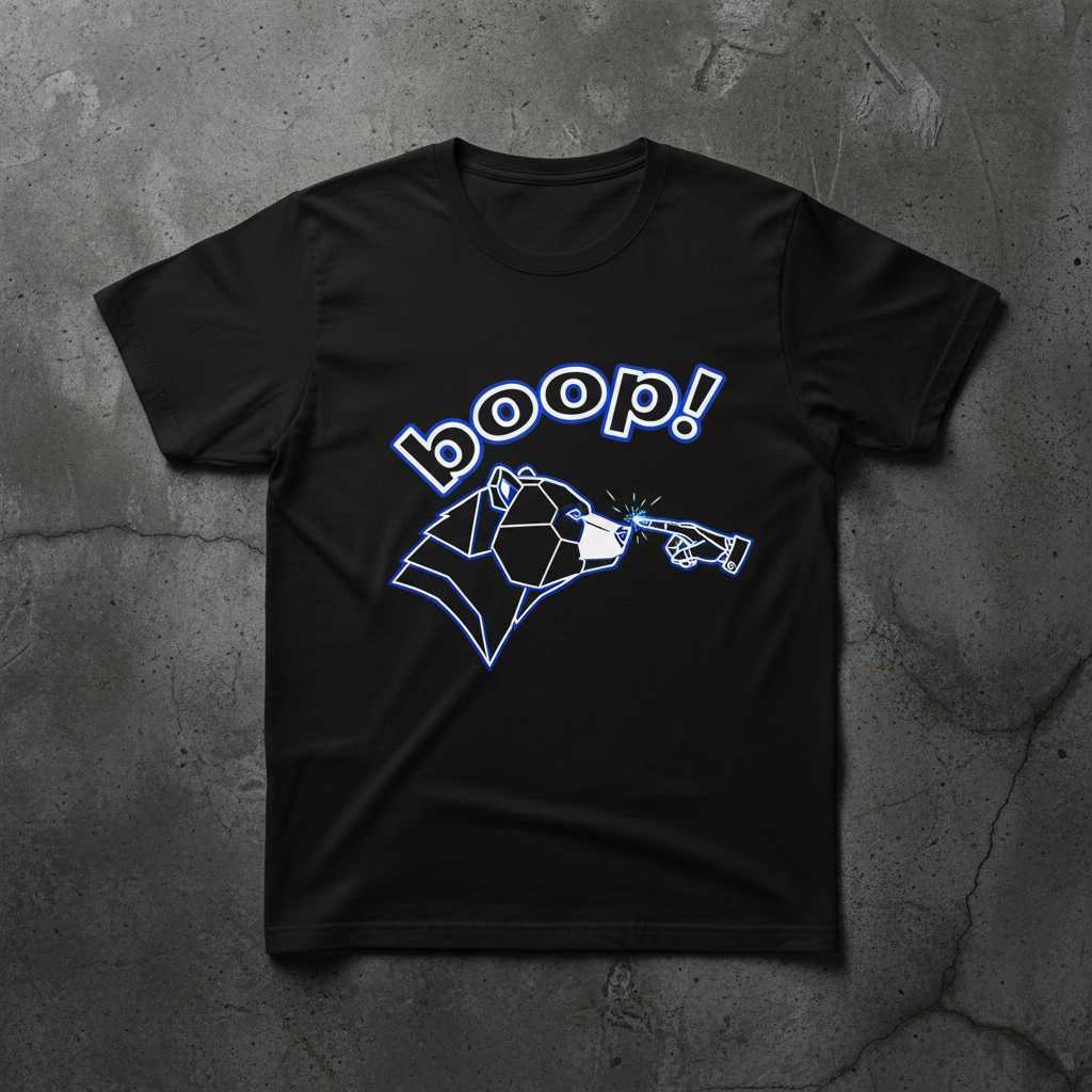 Boop! Bear Graphic T-Shirt Cute Novelty Tee Gift Idea for Animal Lovers