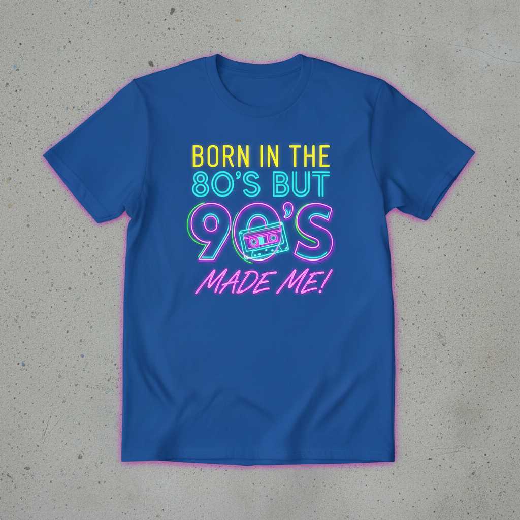 Born In The 80s But 90s Made Me T-Shirt Retro Graphic Tee Gift for Fans