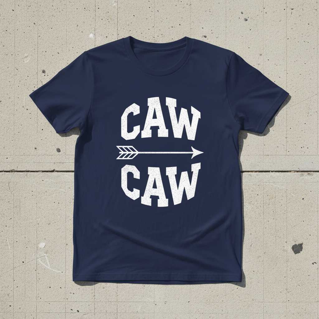 CAW CAW Vintage Graphic T-Shirt Funny Novelty Tee Gift Idea for Bird Lovers