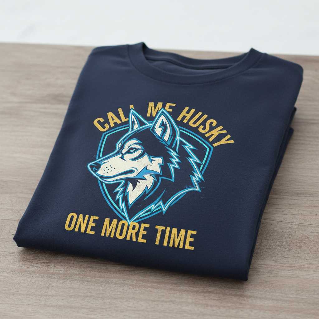 Call Me Husky One More Time Alaskan Malamute Lover Graphic T-Shirt Tee Gift
