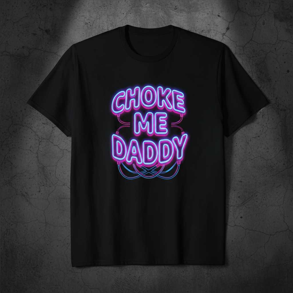 Choke Me Daddy Neon Graphic T-Shirt Tee Novelty Unisex Outfit Gift Idea