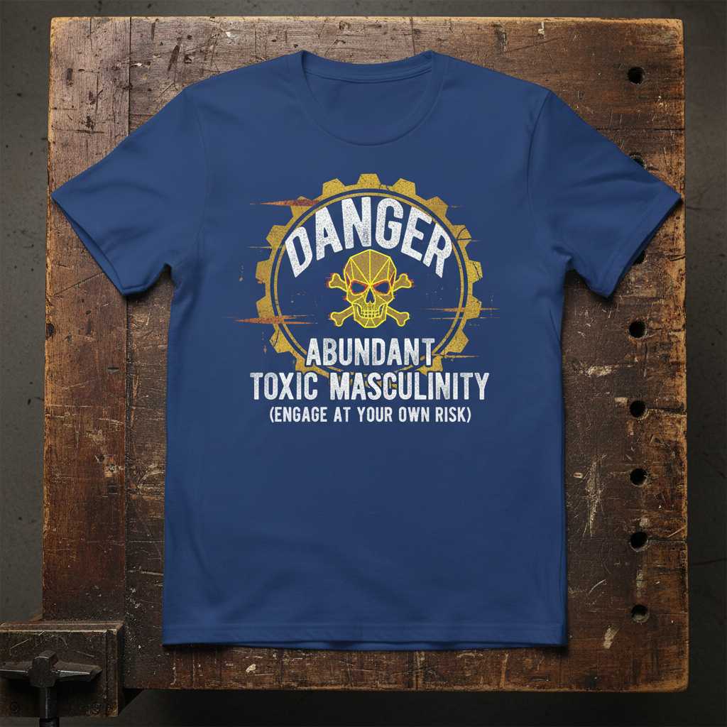 DANGER Abundant Toxic Masculinity Graphic T-Shirt Tee Novelty Unisex Top