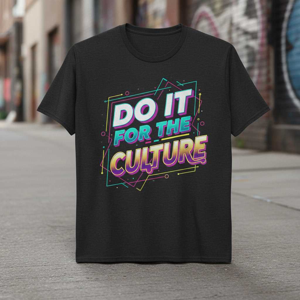 DO IT FOR THE CULTURE Graphic T-Shirt Retro Neon Tee Unisex Clothing Gift Idea