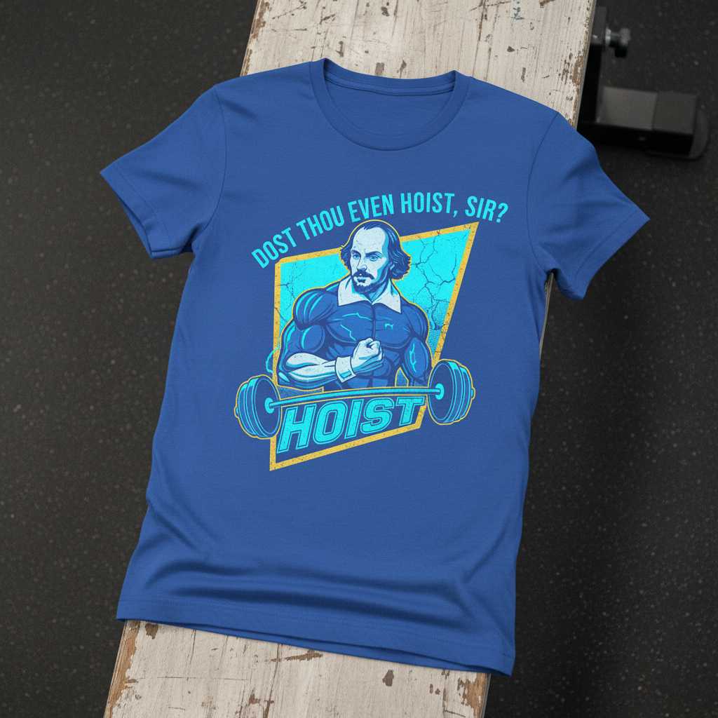 Dost Thou Even Hoist Sir T-Shirt Tee Graphic Novelty Gym Workout Clothing Gift