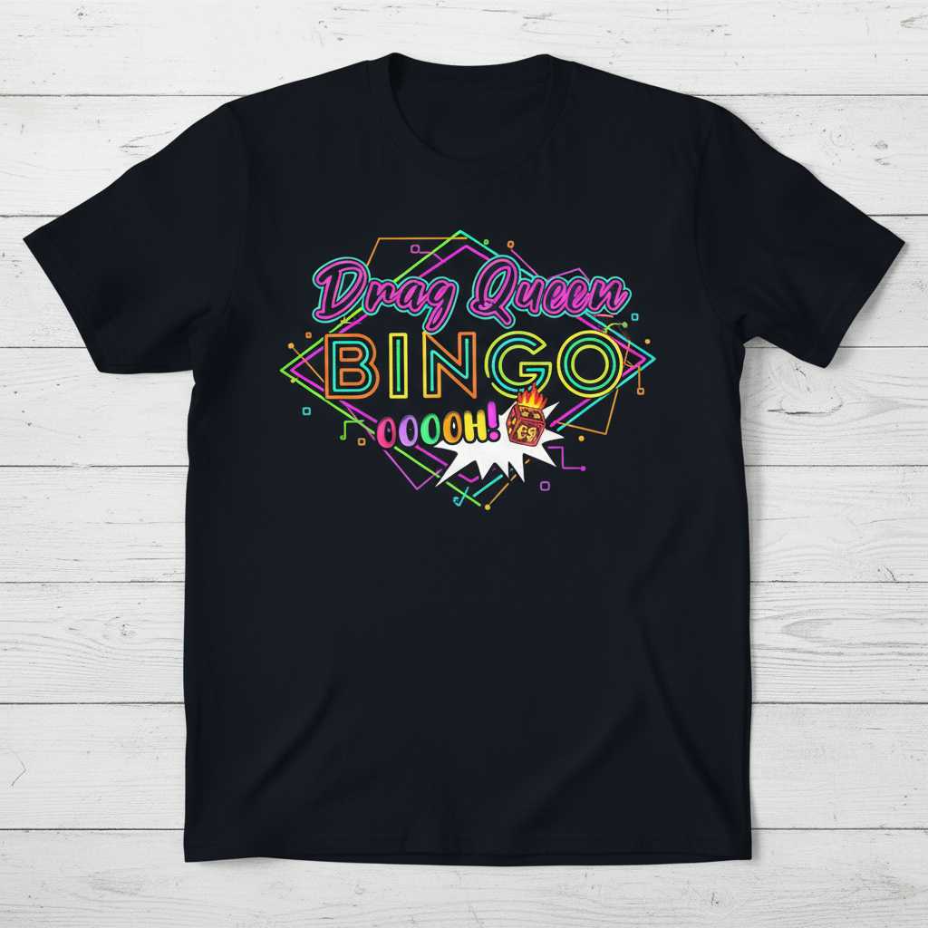 Drag Queen Bingo Ooooh Graphic T-Shirt Tee Novelty Gift Idea for Fans