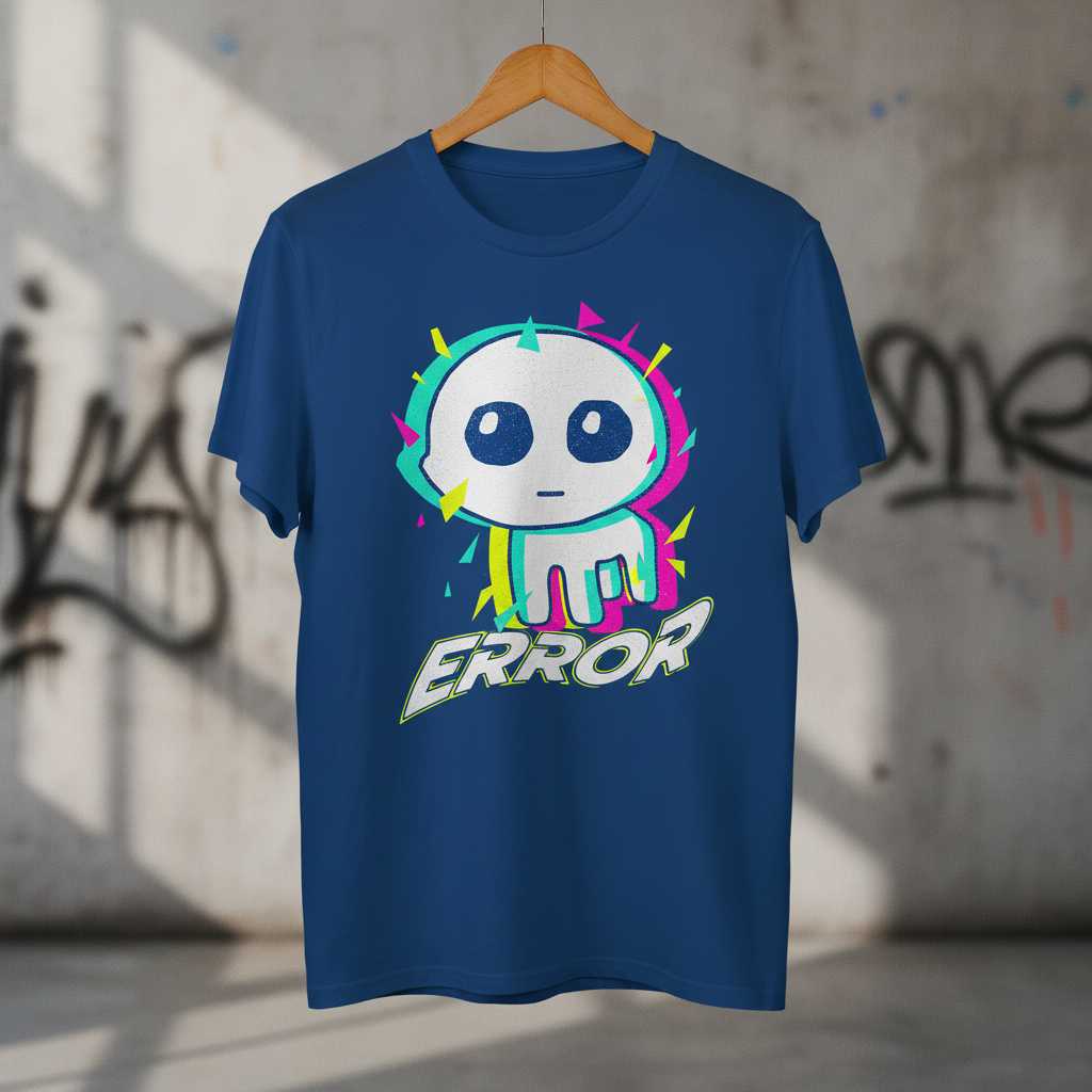 ERROR Graphic Novelty T-Shirt Cute Retro Tee Unisex Merch Gift Idea Clothing