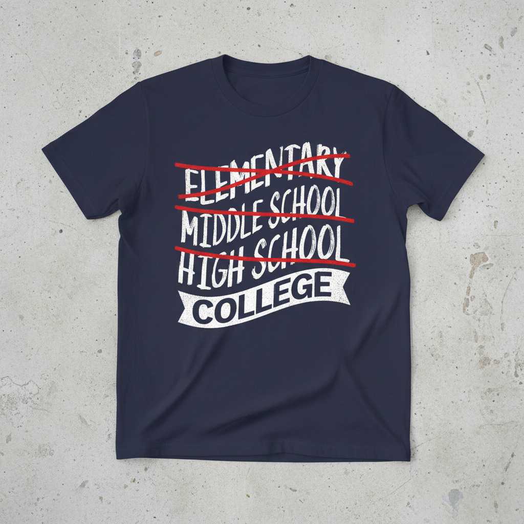 Elementary Middle High School College Graduation Graphic T-Shirt Tee Gift Outfit
