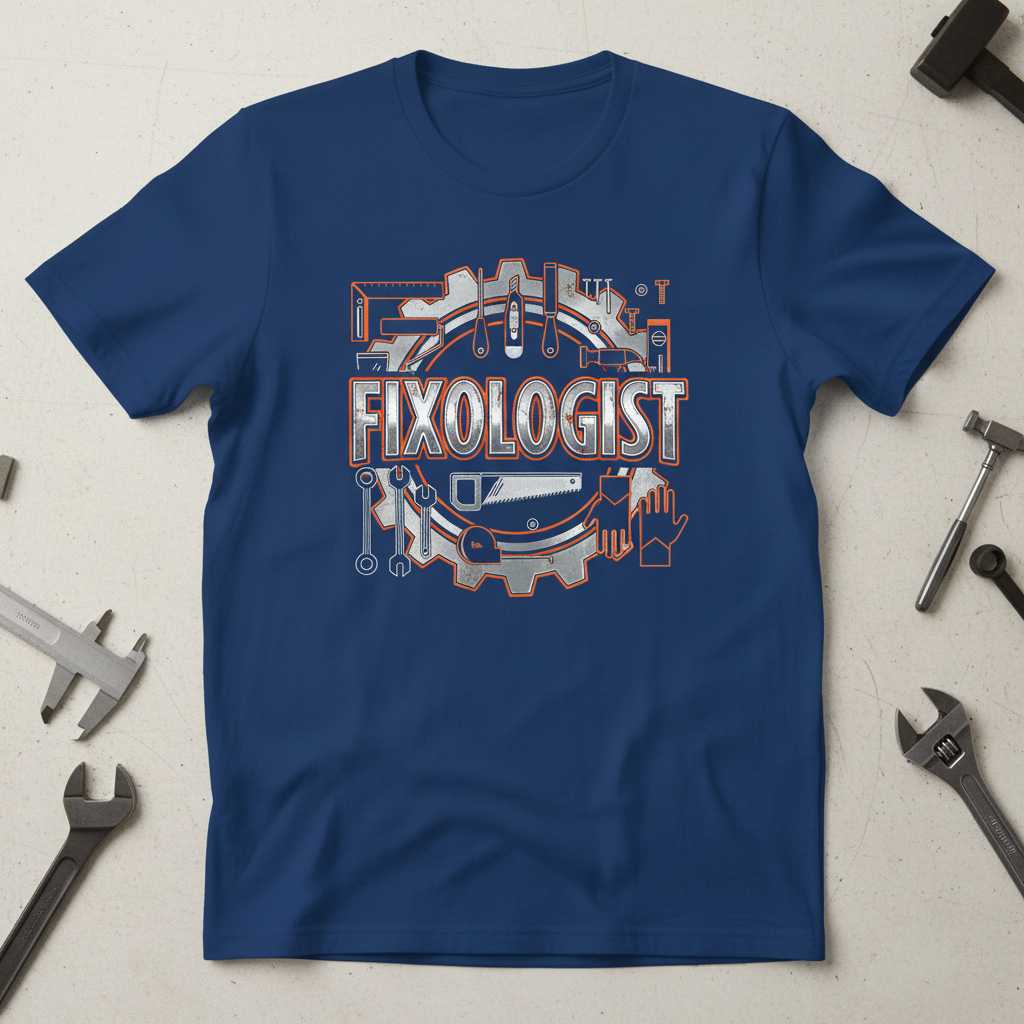 FIXOLOGIST Handyman Graphic T-Shirt Novelty Tee Gift Idea for Tool Lovers