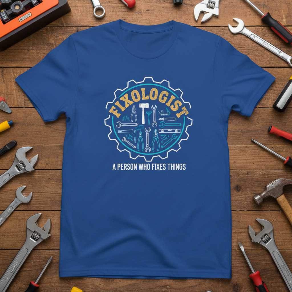 Fixologist A Person Who Fixes Things Graphic T-Shirt Tee Handyman Gift Wear