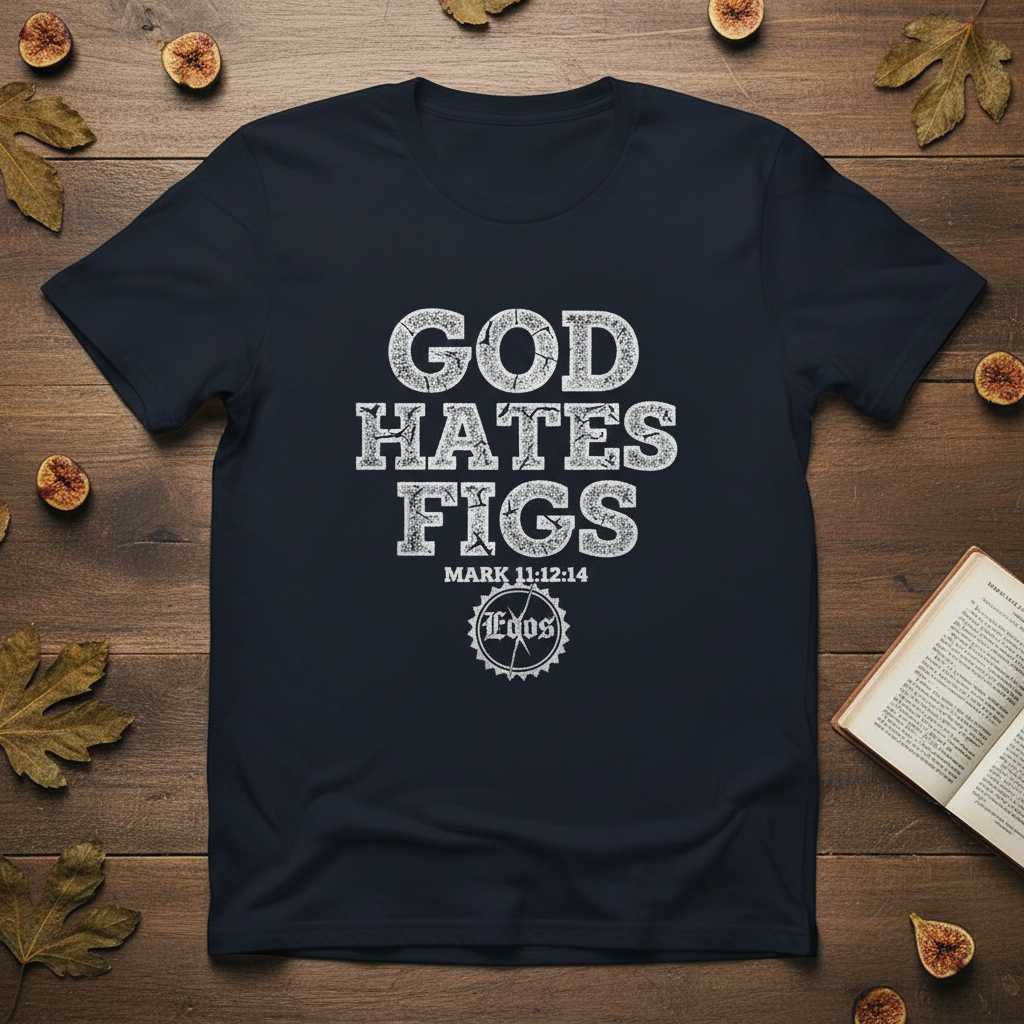 God Hates Figs Mark 11-12-14 Distressed Graphic T-Shirt Novelty Tee Gift Idea