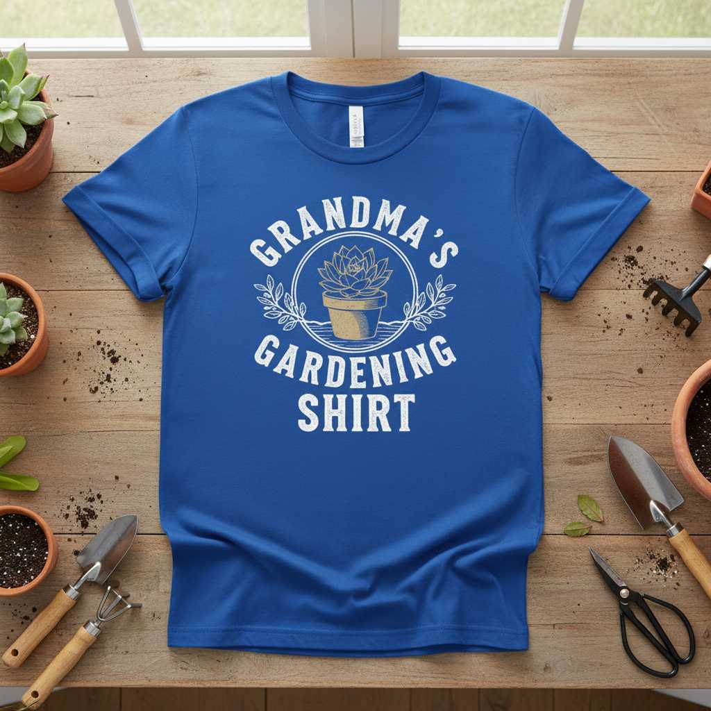 Grandmas Gardening Shirt Graphic T-Shirt Tee Novelty Gift for Plant Lover