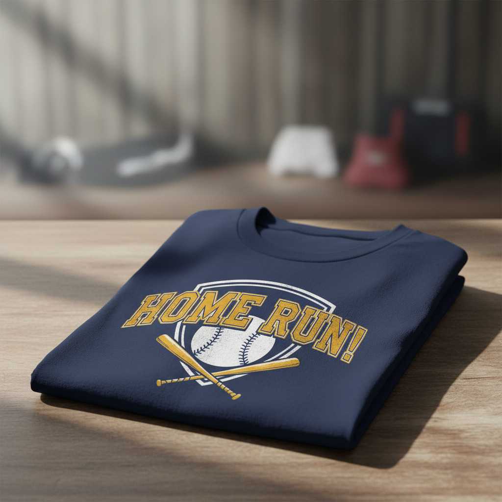 HOME RUN! Baseball Graphic T-Shirt Tee Novelty Sports Fan Gift Outfit