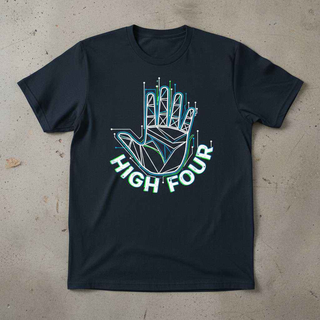 High Four Graphic T-Shirt Tee Novelty Unisex Top Gift Idea for Enthusiasts