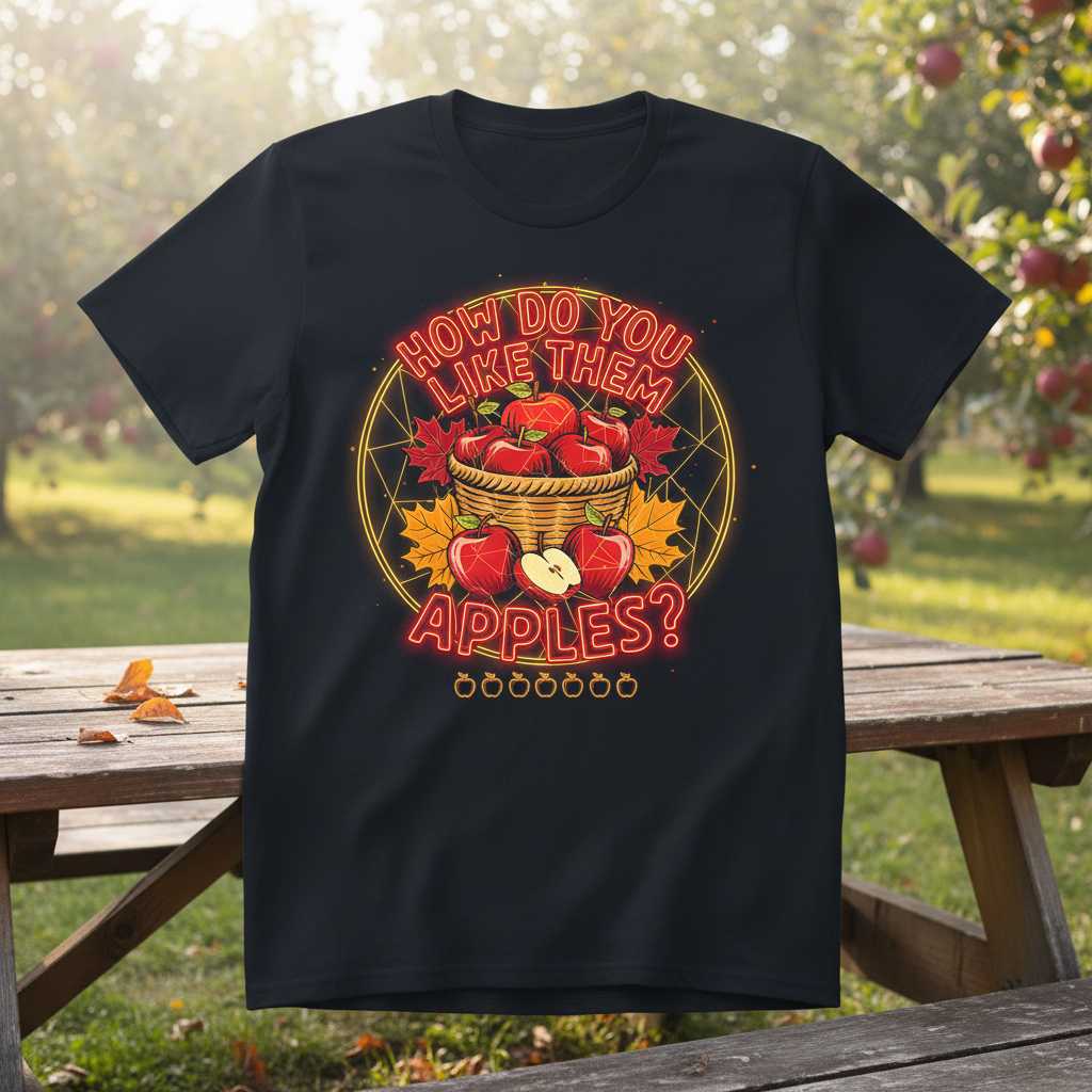 How Do You Like Them Apples Graphic T-Shirt Autumn Novelty Tee Gift Idea