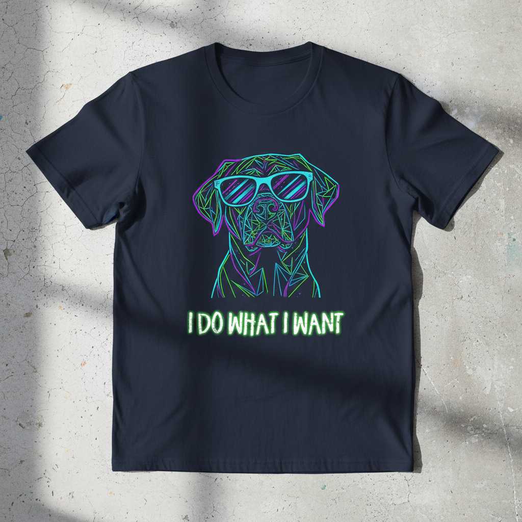 I DO WHAT I WANT Labrador Retriever Graphic T-Shirt Tee Novelty Dog Lover Gift