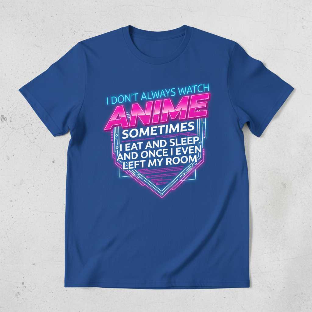 I Don’t Always Watch Anime Sometimes I Eat and Sleep Graphic T-Shirt Tee Gift