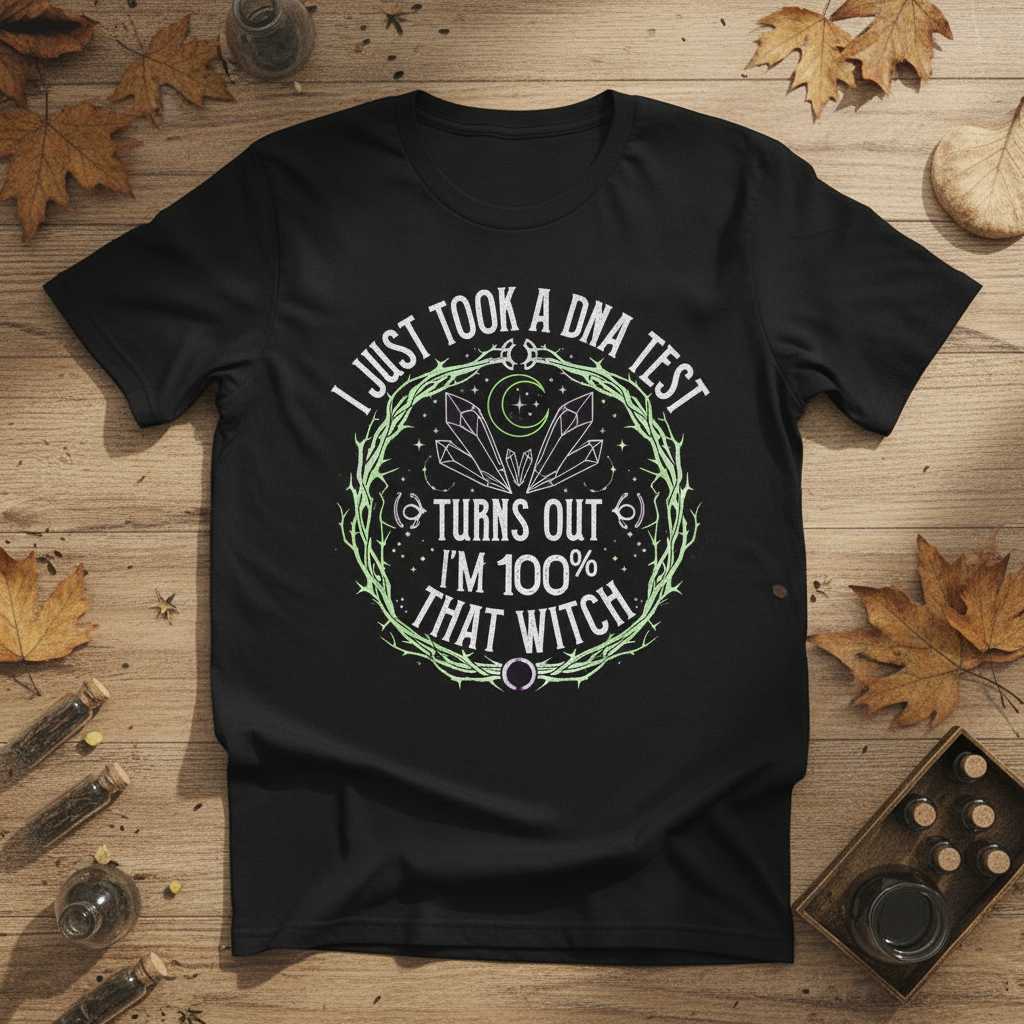 I Just Took a DNA Test Turns Out Im 100% That Witch Graphic Tee T-Shirt Gift Idea