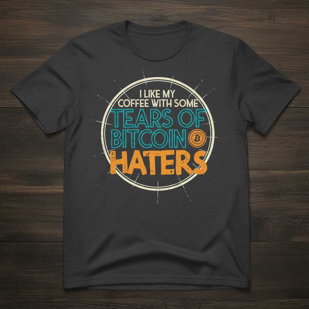 I Like My Coffee With Some Tears of Bitcoin Haters T-Shirt Crypto Tee Gift Idea