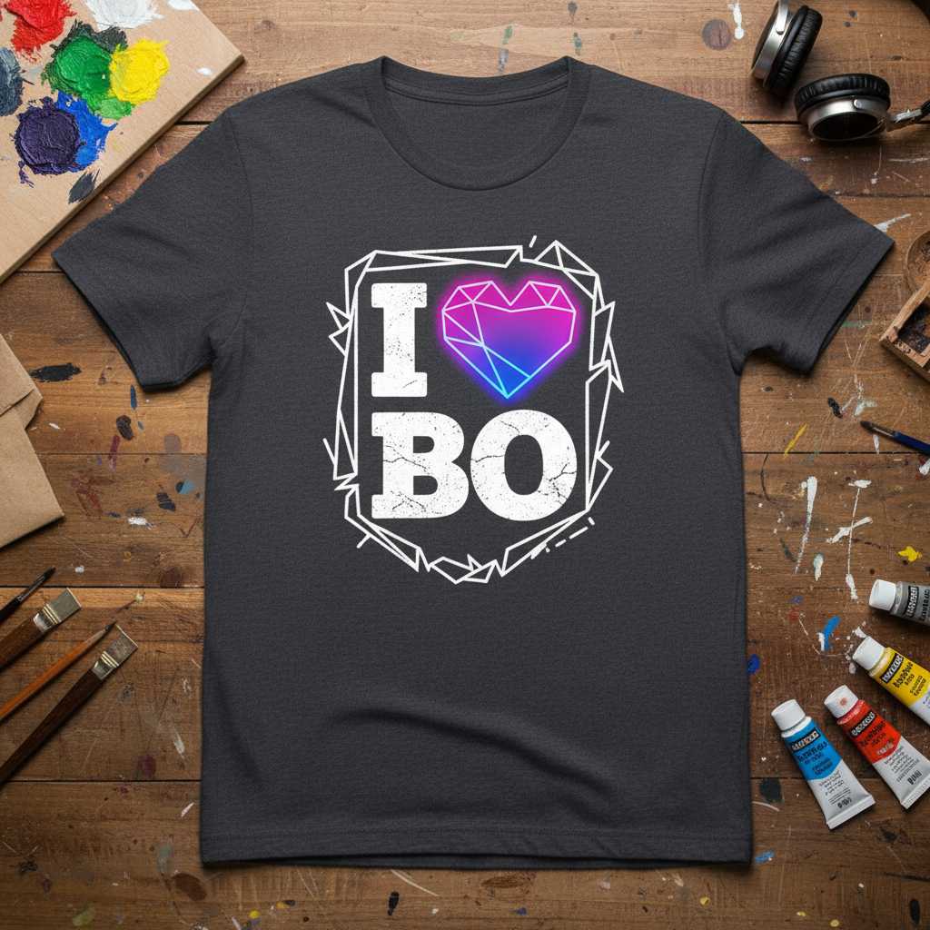 I Love BO Graphic T-Shirt Tee Novelty Gift Top for Fans and Enthusiasts