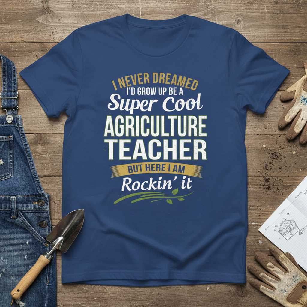 I Never Dreamed I’d Grow Up Be a Super Cool Agriculture Teacher Tee T-Shirt Gift