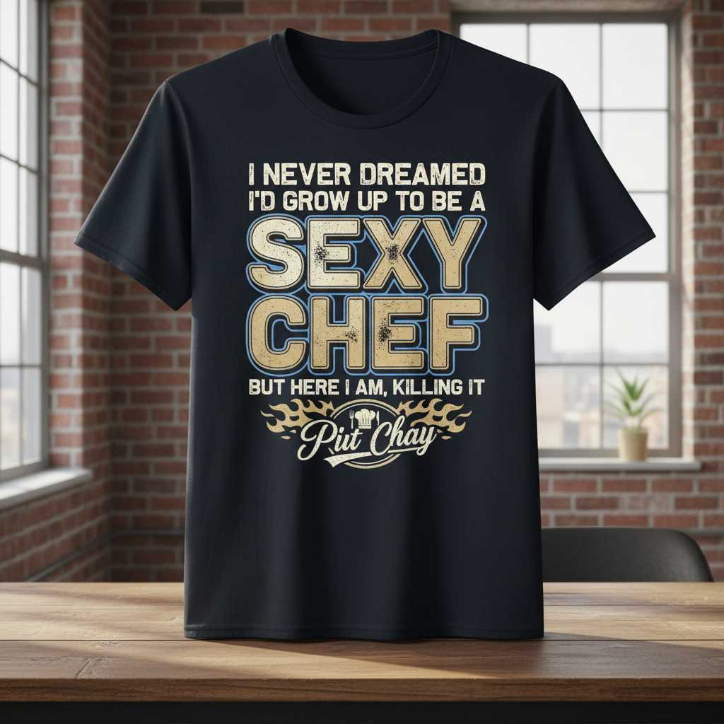 I Never Dreamed I’d Grow Up To Be A Sexy Chef T-Shirt Tee Cooking Gift Idea