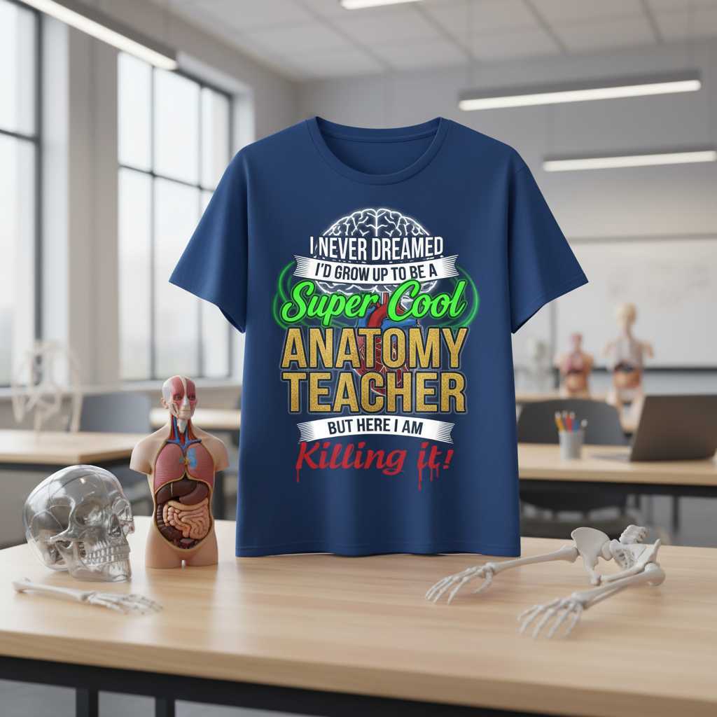 I Never Dreamed I’d Grow Up To Be A Super Cool Anatomy Teacher T-Shirt Tee Gift