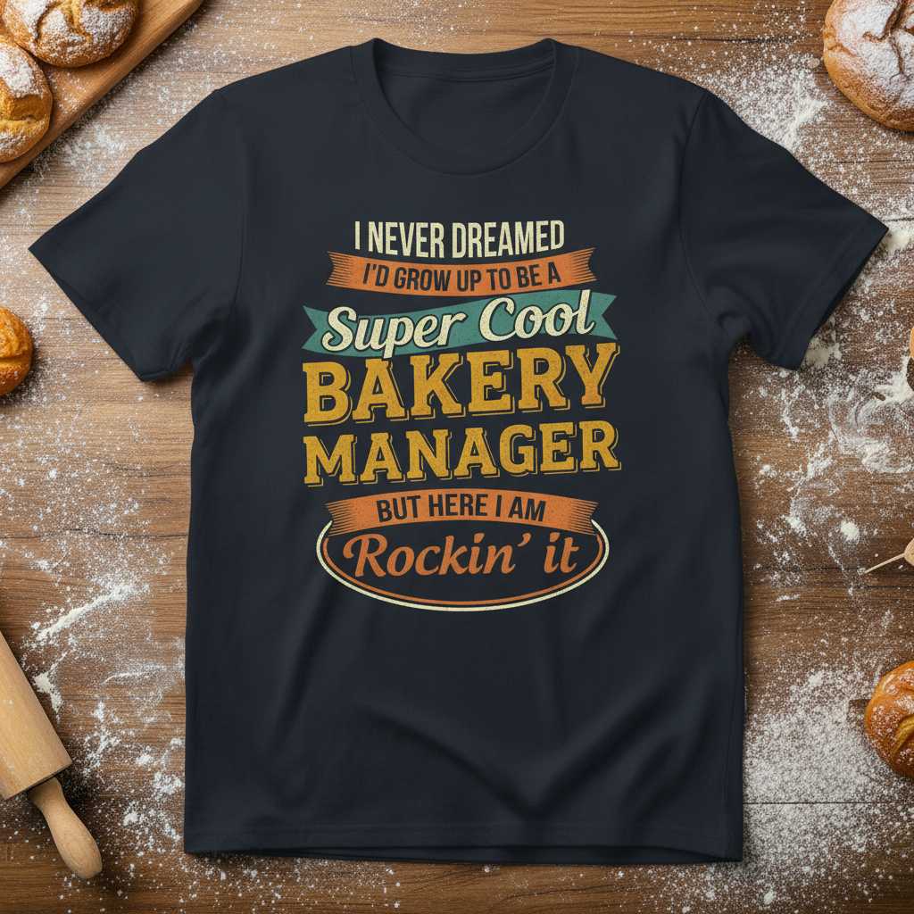 I Never Dreamed I’d Grow Up To Be A Super Cool Bakery Manager T-Shirt Tee Gift