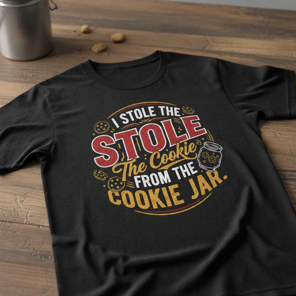 I Stole The Cookie From The Cookie Jar Funny Graphic T-Shirt Tee Gift Idea