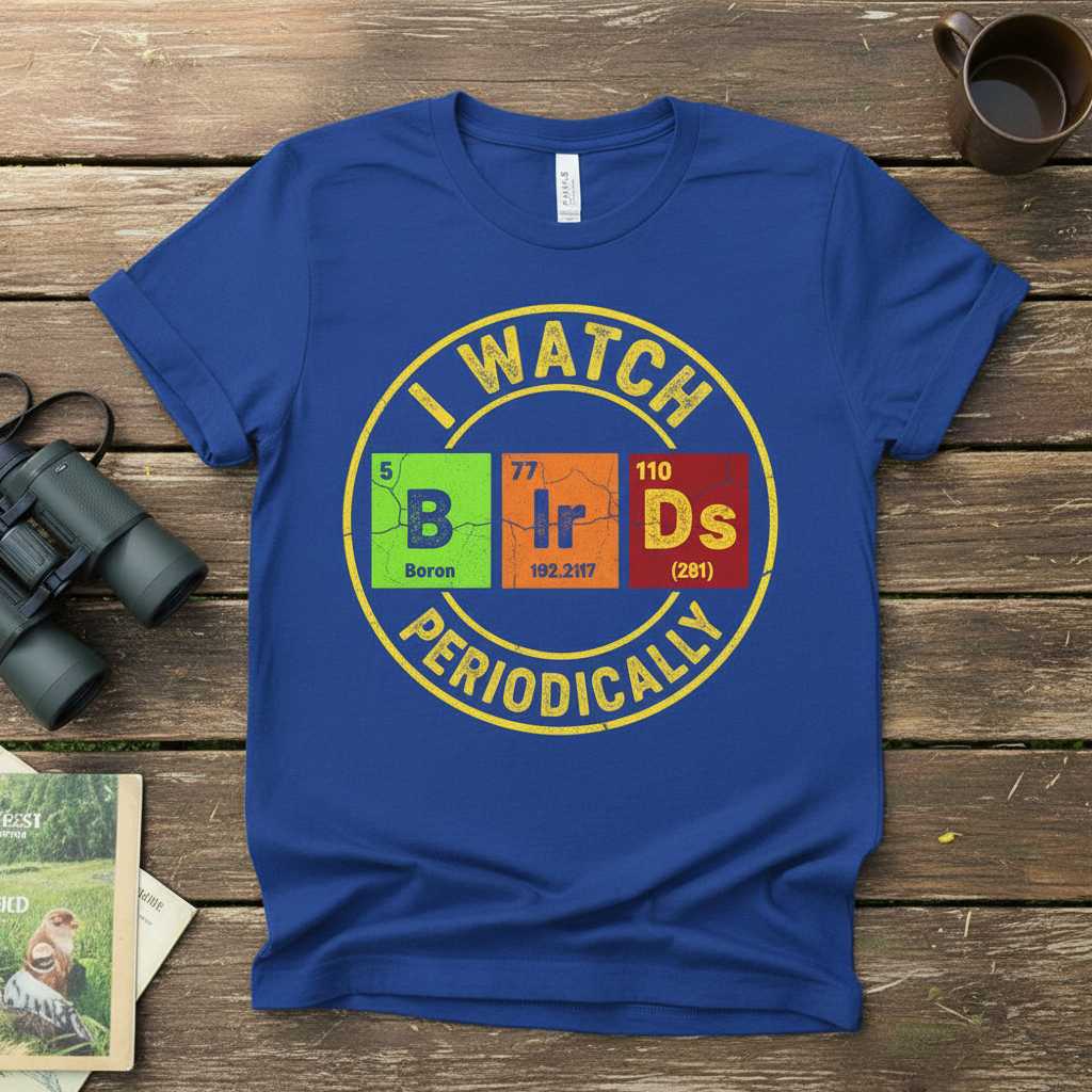 I Watch Birds Periodically Funny Birdwatching T-Shirt Tee Novelty Gift for Enthusiasts
