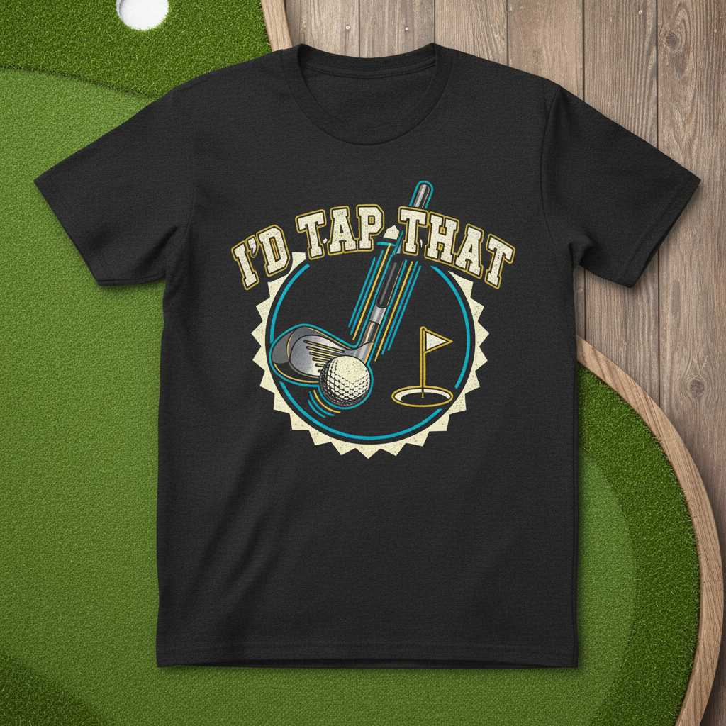 ID TAP THAT Golf Graphic T-Shirt Tee Novelty Gift for Golfer Lover Enthusiast