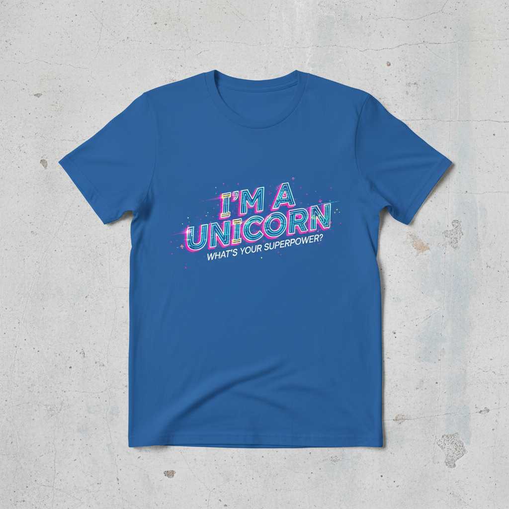 IM A UNICORN Whats Your Superpower T-Shirt Tee Graphic Novelty Gift for Fans