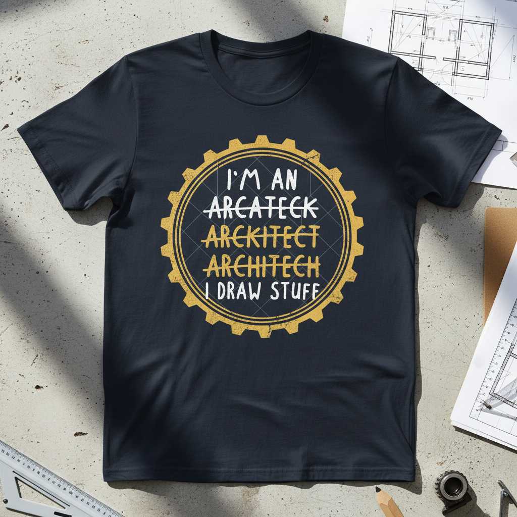 IM AN ARCATECK ARCKITECT ARCHITECH I DRAW STUFF T-Shirt Tee Gift for Architect Lover