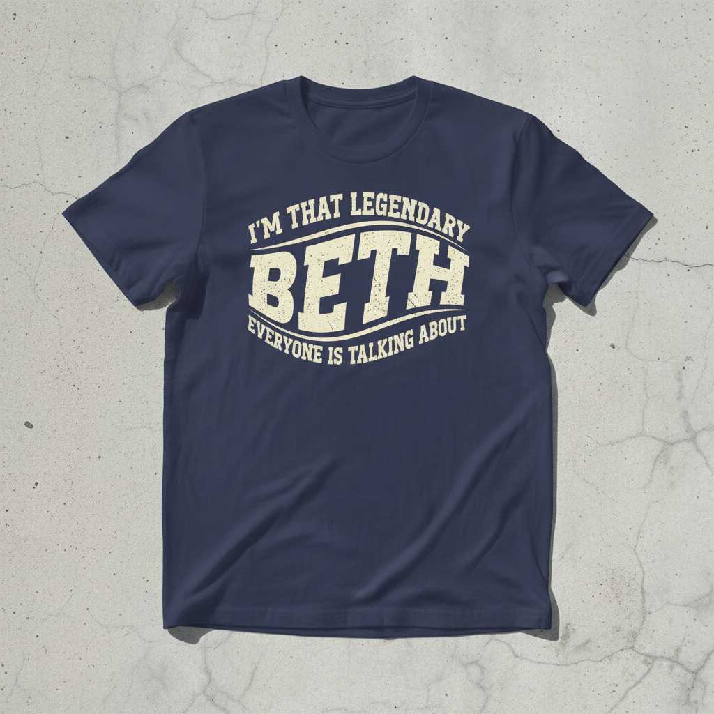 IM That Legendary Beth Everyone Is Talking About T-Shirt Graphic Tee Gift Idea