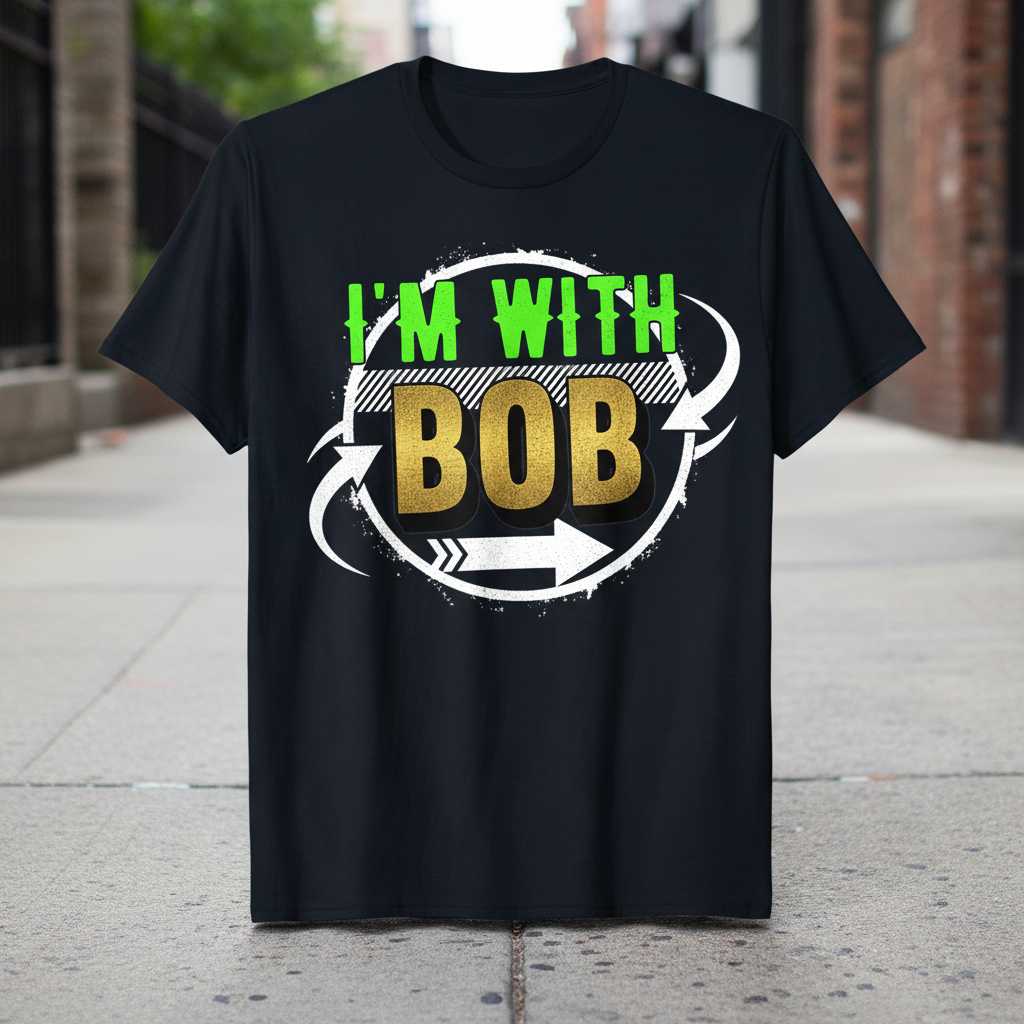 IM WITH BOB Graphic T-Shirt Novelty Tee Gift Idea for Fans and Enthusiasts