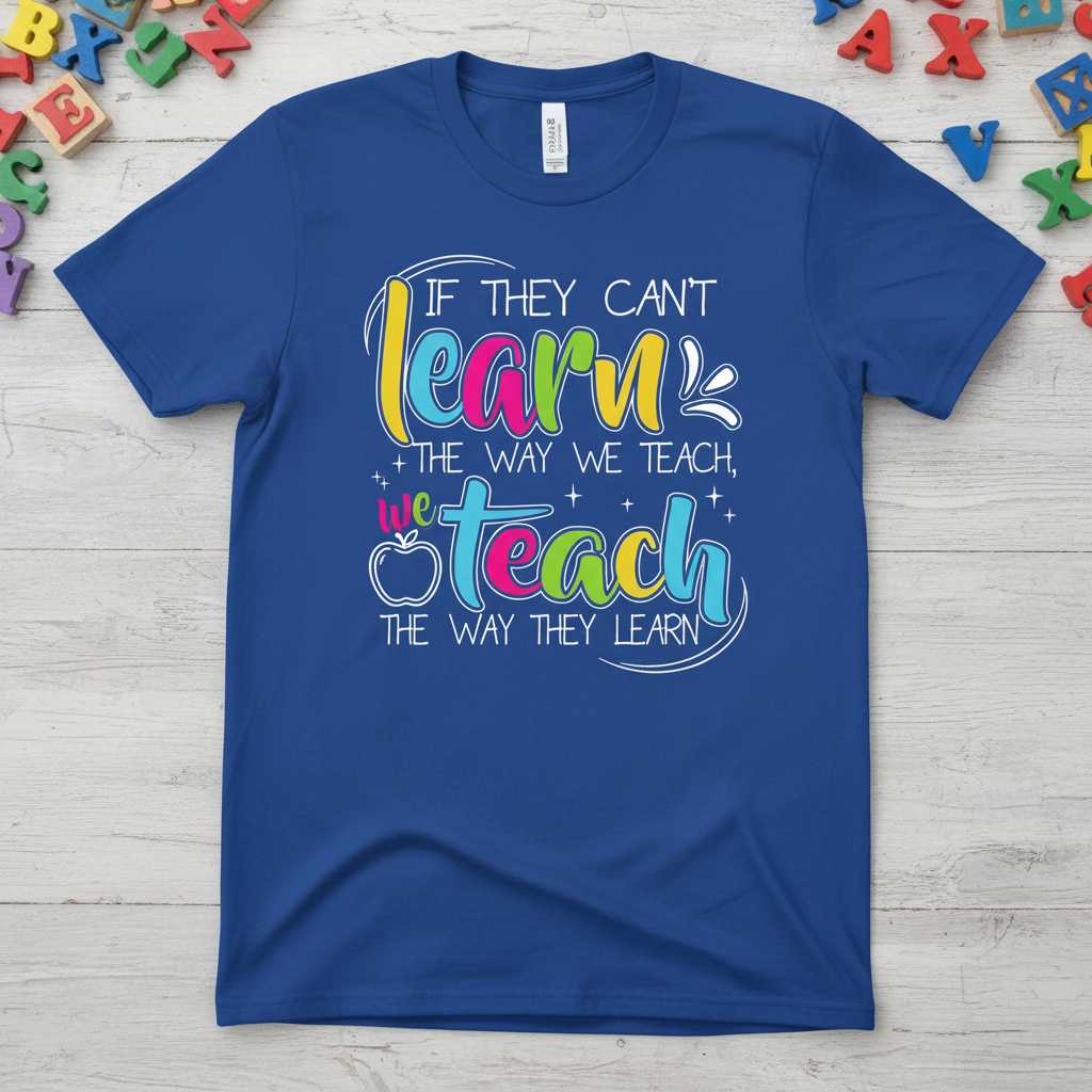 If They Cant Learn The Way We Teach We Teach The Way They Learn Teacher T-Shirt Tee Gift